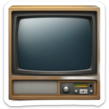 Old tv screen sticker
