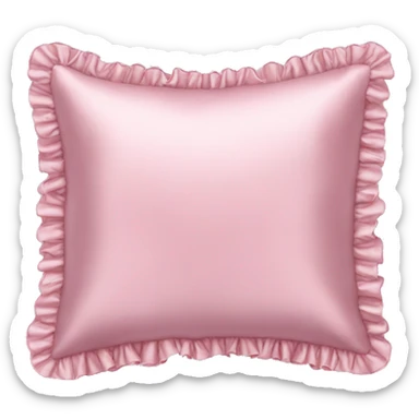 light pink silk pillow with ruffles sticker