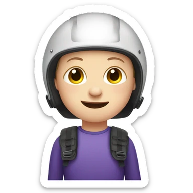 down syndrome kid with a helmet sticker