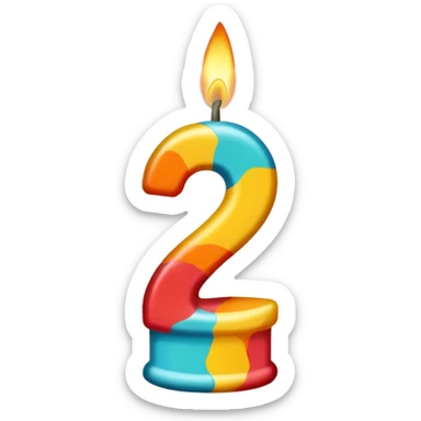 22nd birthday candle sticker