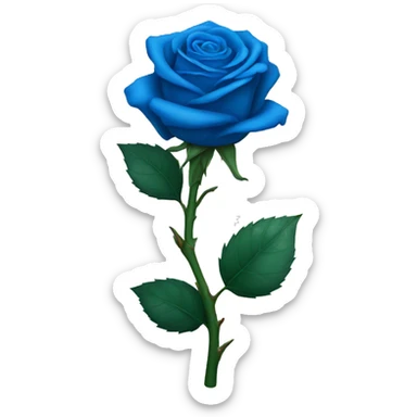 blue rose  sticker