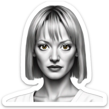 uma thurman, kill bill sticker