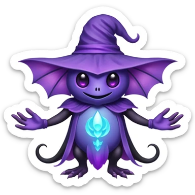 Mismagius-Fakémon-hybrid-creature (full body)  sticker