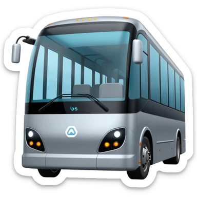 extra large gray Modern autonomous electric bus self driving sticker