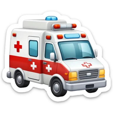 A sweating ambulance driving all the night  sticker