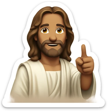 Jesus pointing  sticker