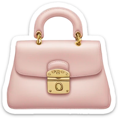 vintage pale Pink Dior Purse sticker