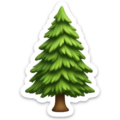 Pine tree with smiling face  sticker