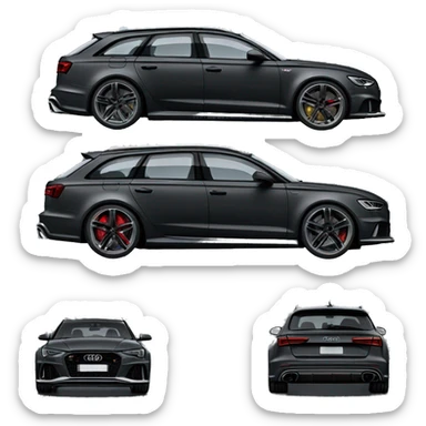 black audi rs6 sticker