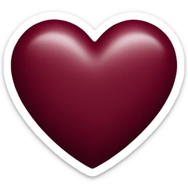 Burgundy heart  sticker
