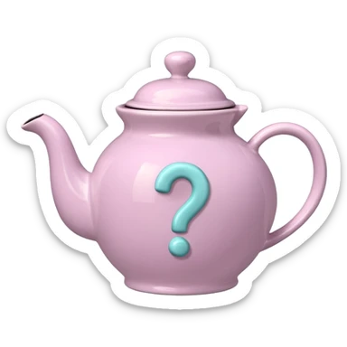 pastel colored question mark teapot emoji sticker