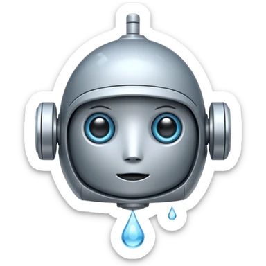 water Drop robot sticker
