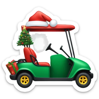 Christmas golf cart sticker