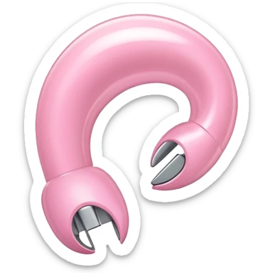 light pink claw clip sticker