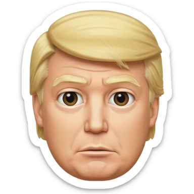donald trump as blockhead sticker