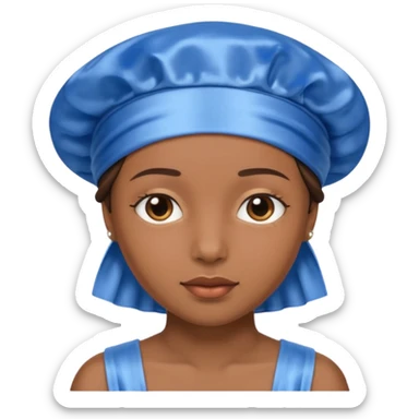  Satin sleep Bonnet emoji brown skin  sticker