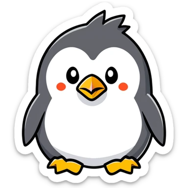 An angry penguin sticker