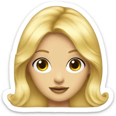 blonde 70s hair dj girl sticker