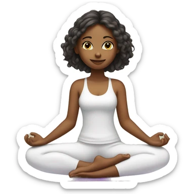 girl in butterfly yoga pose sticker
