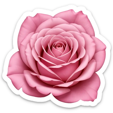 “A Polaroid photo of a pink rose  sticker