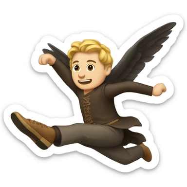 iroman volando sticker