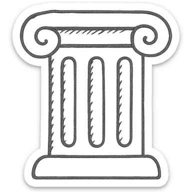 Col as a hand-drawn outlined icon, sketchy lines, no fill, casual approachable feel sticker