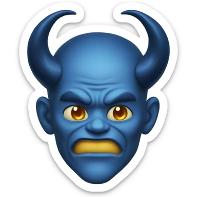 satan blue sticker
