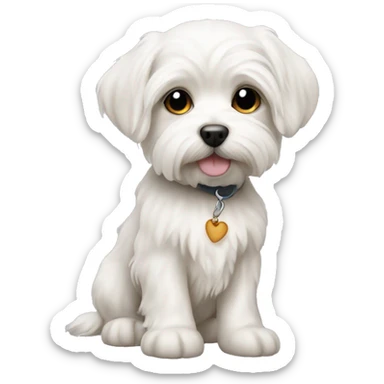 maltese puppy sticker