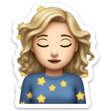 Sleep girl  sticker