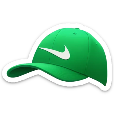 Green hat with Nike swoosh on the front  sticker