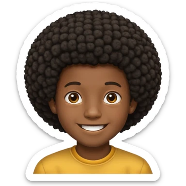 Black boy with a small afro  sticker