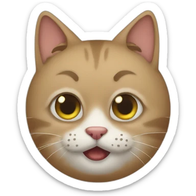 kitty beat man sticker