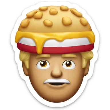 donald trump wearing a mcdonalds shirt sticker