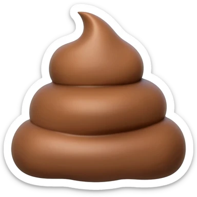 Poop cone ice cream sticker