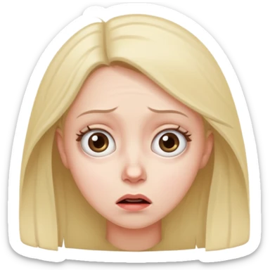 Nervous woman sticker