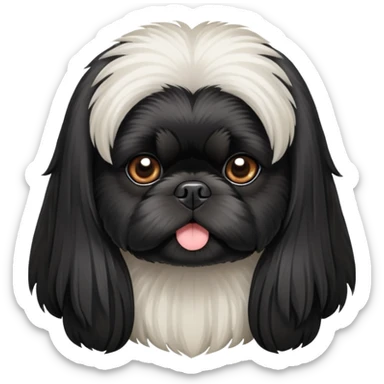 Black Shih tzu dog  sticker
