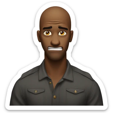 feeling inbetween anger and a great glee sticker