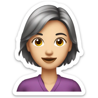 femme a votre service carte de visite sticker