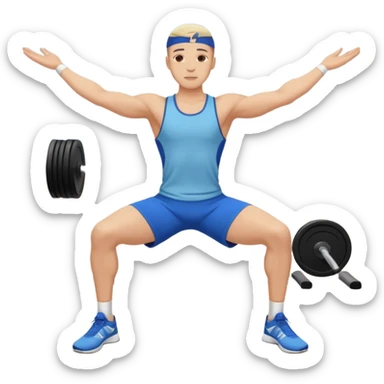 man stretching in gym sticker