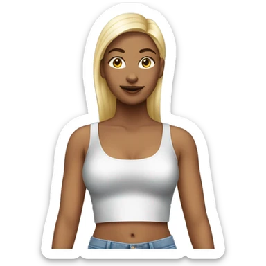 woman in y2k outfit sticker