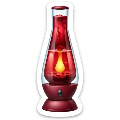 Maroon lava lamp sticker