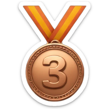 Bronze 3rd place medal sticker