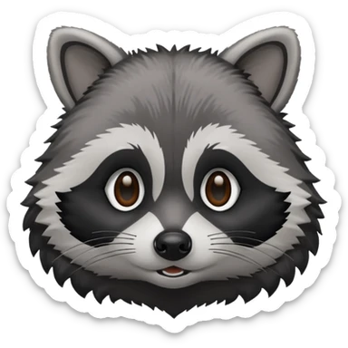 Raccoon with exact 🥺 face sticker