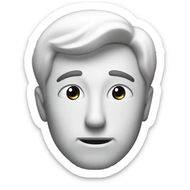 A man thinking with a question mark over his top right head sticker