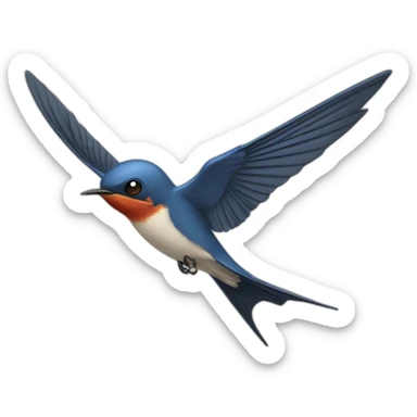 swallows fly swooping sticker