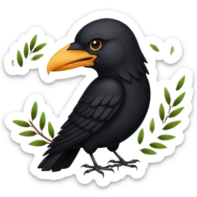 crow emblem with weat sticker