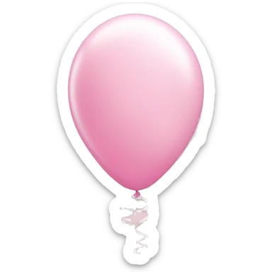 Pastell pink balloon with white bows sticker