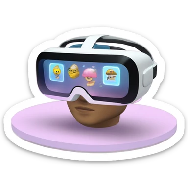 AR headset interface floating sticker