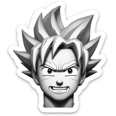 Goku Super Saiyan but add black outline sticker