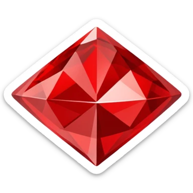 Red diamond shape sticker